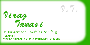 virag tamasi business card